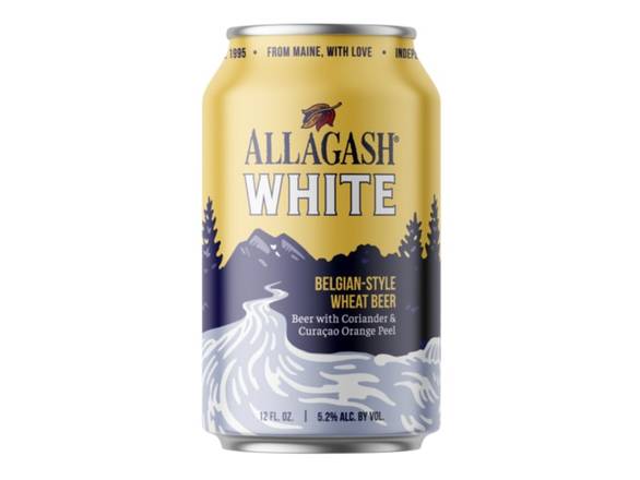 Order Allagash White - 12x 12oz Cans food online from Garfield's Beverage Warehouse store, Chicago on bringmethat.com