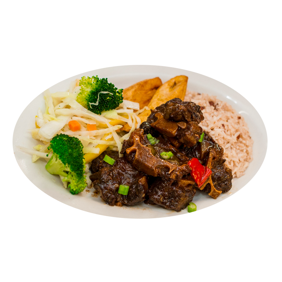 Order Oxtails Dinner food online from 14 Parish Caribbean Kitchen store, Hackensack on bringmethat.com