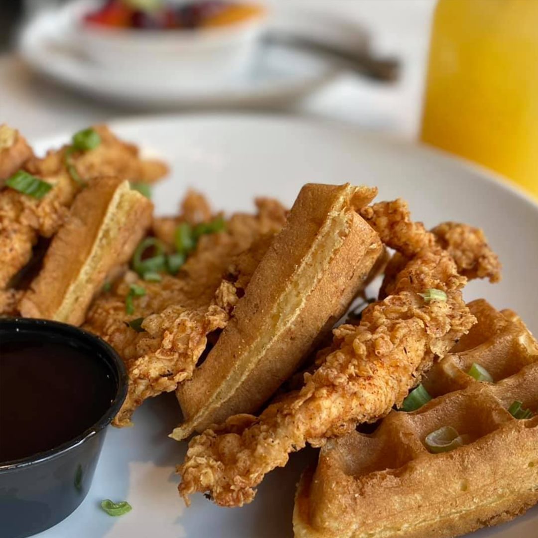 Order Chicken and Waffles food online from Honeyberry Cafe store, Lombard on bringmethat.com