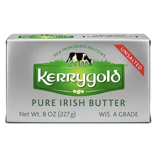 Order Kerrygold Pure Irish Unsalted Butter 8oz food online from Everyday Needs by Gopuff store, College Station, on bringmethat.com