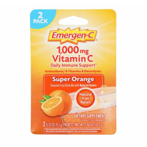 Order Emergen-C Daily Immune Support Super Orange 2 Count food online from 7-Eleven store, Pittsburgh on bringmethat.com