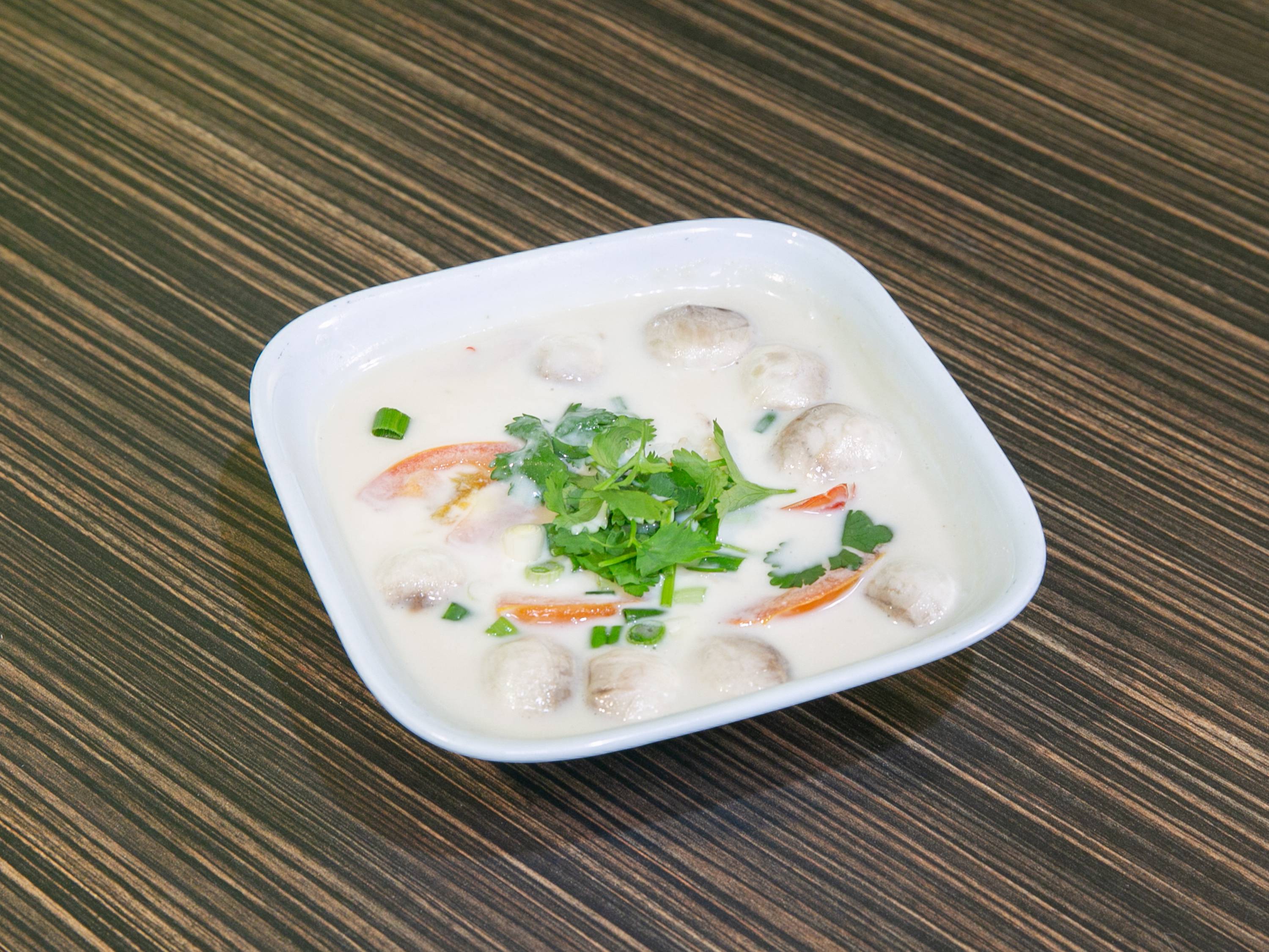 Order 32. Tom Kha Soup food online from The thai grill & noodle bar store, Chicago on bringmethat.com