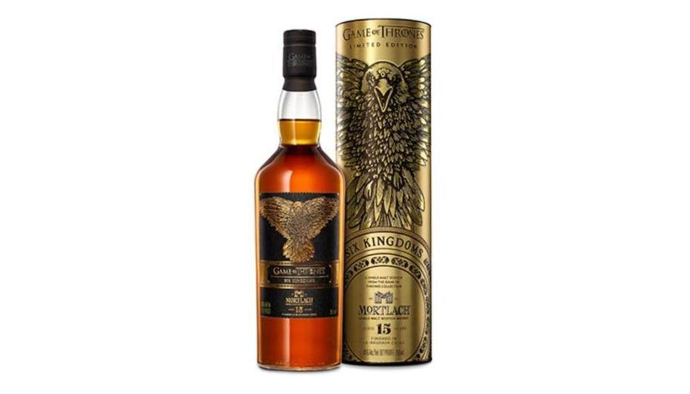 Order Mortlach Single Malt Scotch Whisky Game of Thrones Six Kingdom 15 Year Finished in Bourbon Casks 750mL food online from Liquor Palace store, Burbank on bringmethat.com