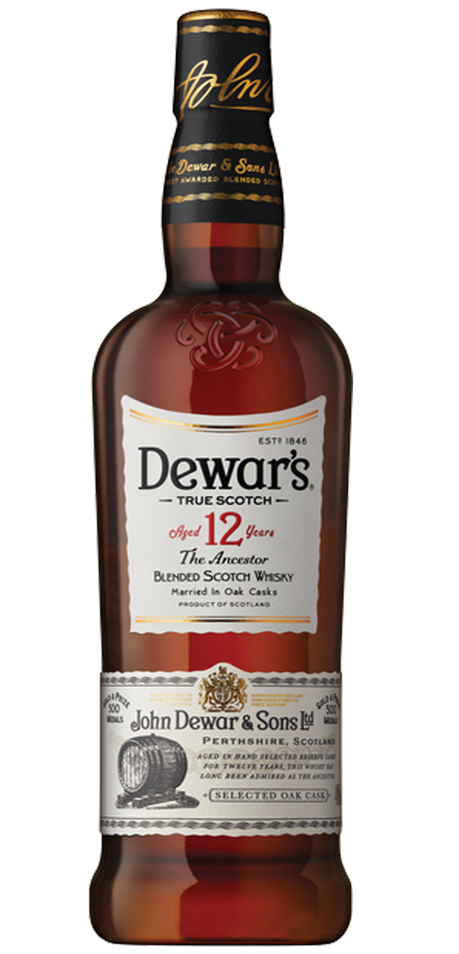 Order Dewars 12 Year Whiskey 750 ml. 40% ABV food online from Shoreview Liquors store, San Mateo on bringmethat.com