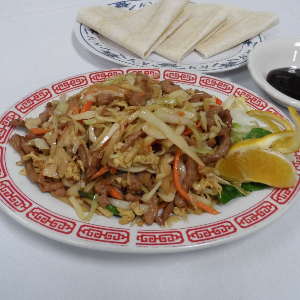 Order 127. Mu Shu Pork food online from Oriental Express store, Old Forge on bringmethat.com