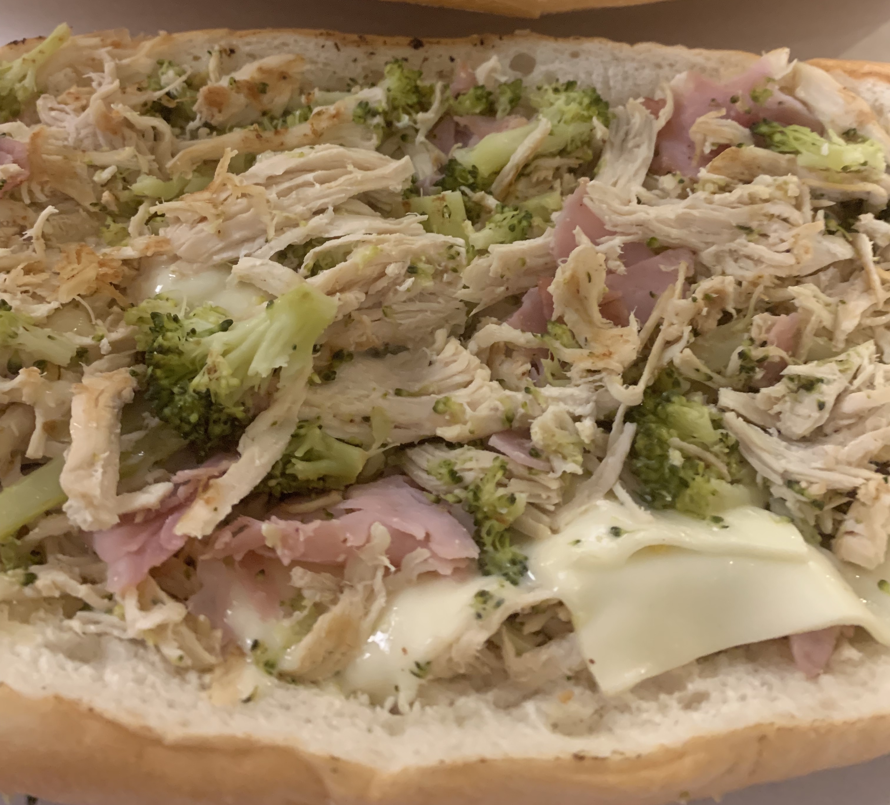 Order Chicken, Broccoli, Ham, Cheese, Mayo Sandwich food online from Greenhill Deli-Pizza store, Wilmington on bringmethat.com