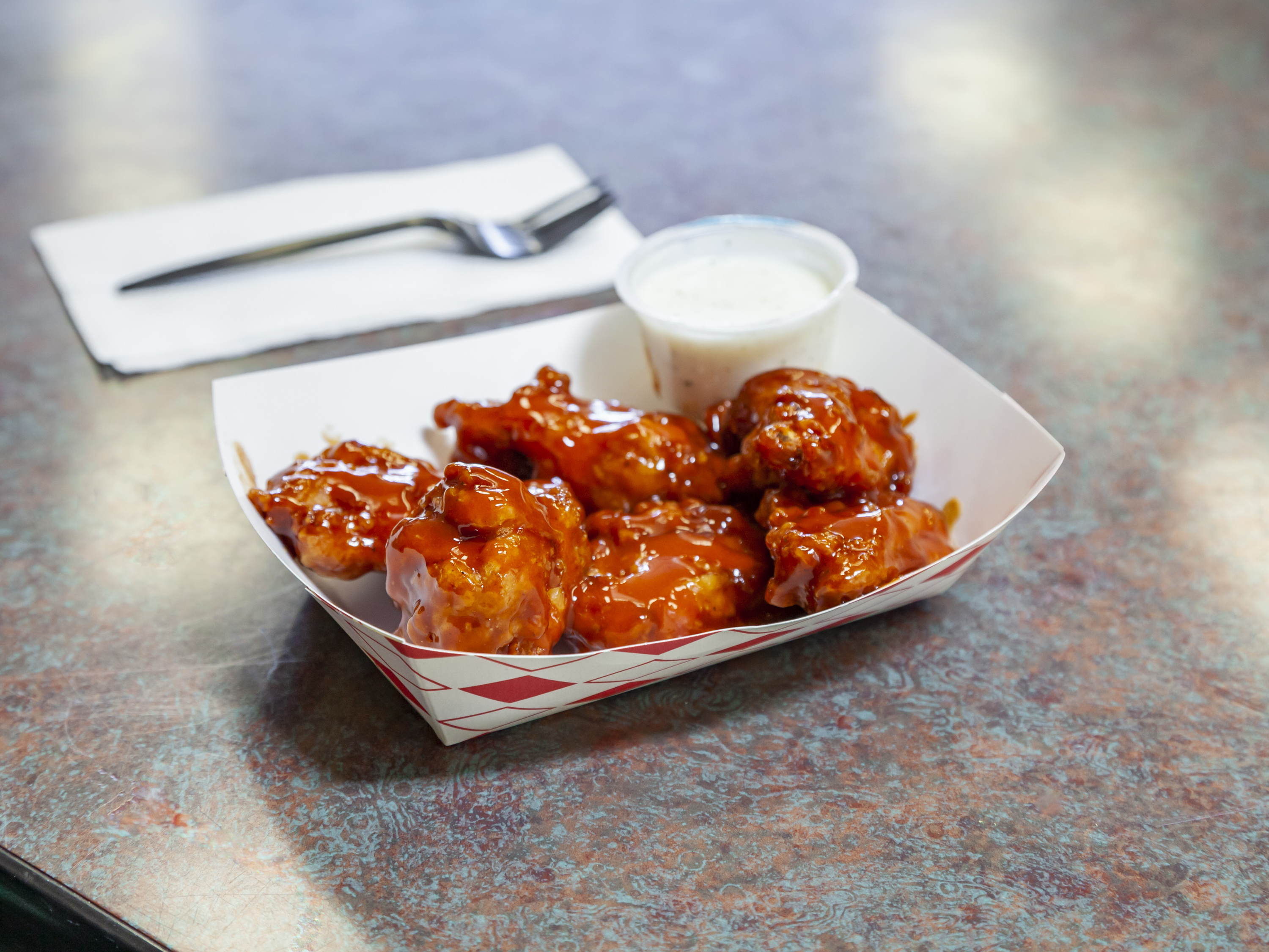 Order 6Pc Spicy BBQ Wings food online from Loaded Fries N' Wings store, San Francisco on bringmethat.com