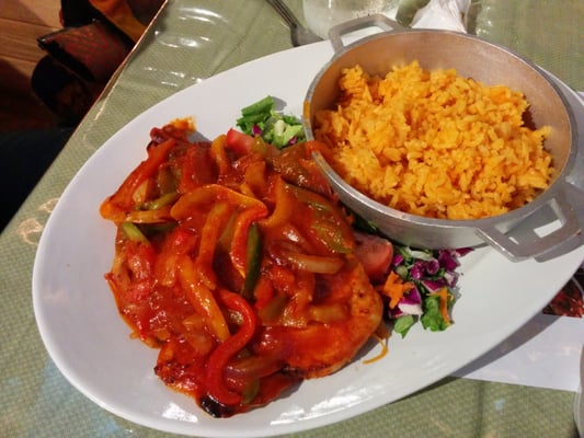 Order Pechuga a la Criolla food online from Boriken Restaurant store, Beaverton on bringmethat.com