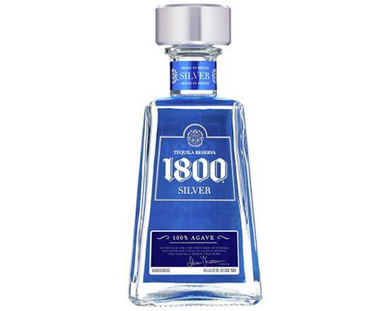 Order 1800 Silver Tequila, 750mL liquor (40% ABV) food online from Samco Food Store store, Bakersfield on bringmethat.com