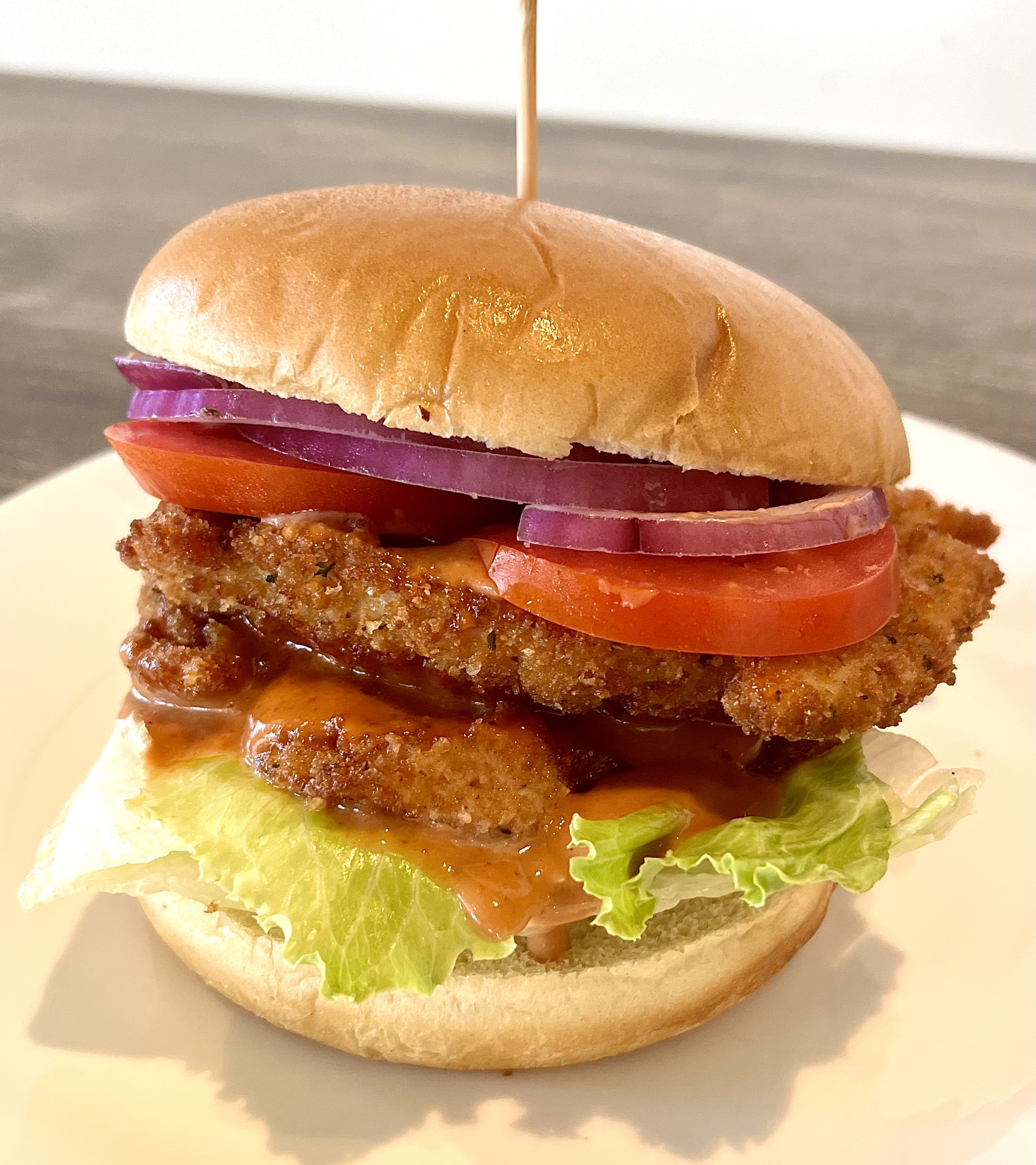 Order Stacked & Spicy Fried Chicken Sanwich food online from Unique Bite Eatery store, Indio on bringmethat.com