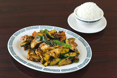 Order Basil Tofu Combo Dinner food online from Wok Shop Cafe store, San Francisco on bringmethat.com