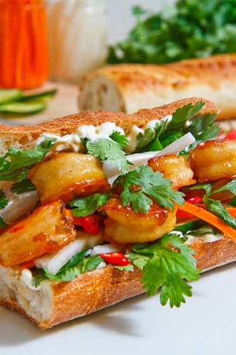 Order Garlic Shrimp Sandwiches food online from Hello Vietnam Pho&Roll store, Scottsdale on bringmethat.com