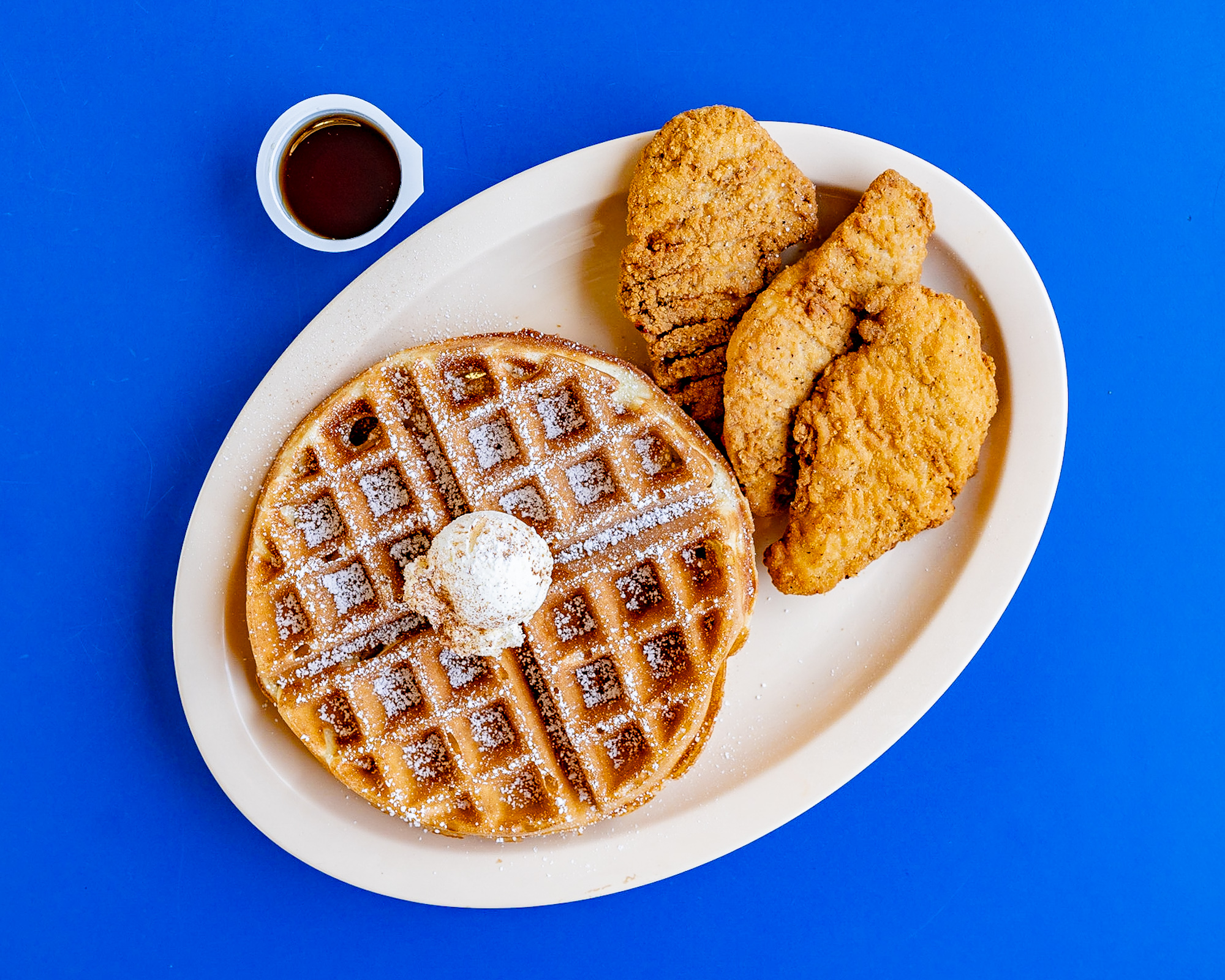 Order Waffle & Chicken Strips food online from Manuel Burger store, Los Angeles on bringmethat.com