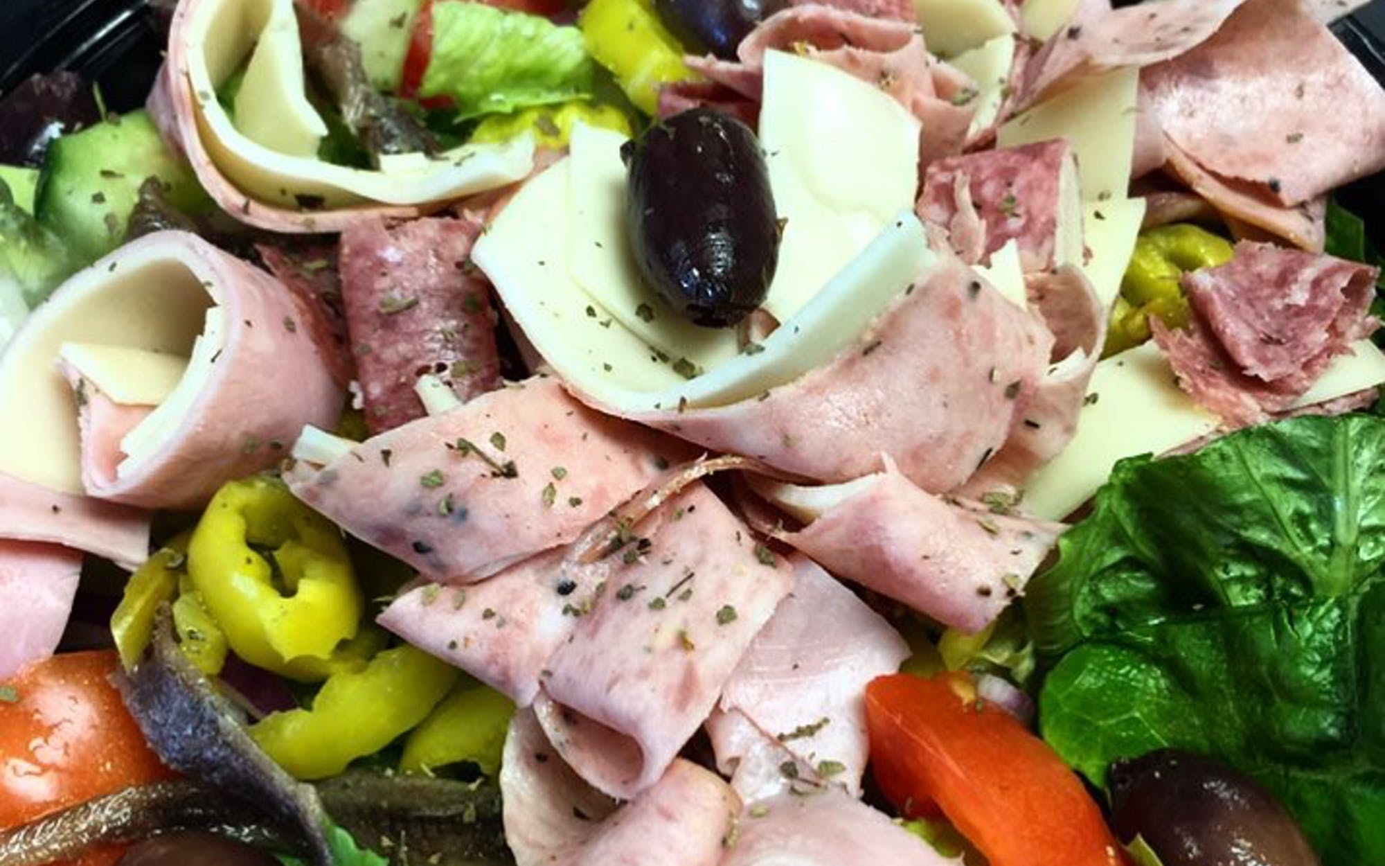 Order Antipasto Salad - Salad food online from Double Decker Pizza store, Ridley Park on bringmethat.com