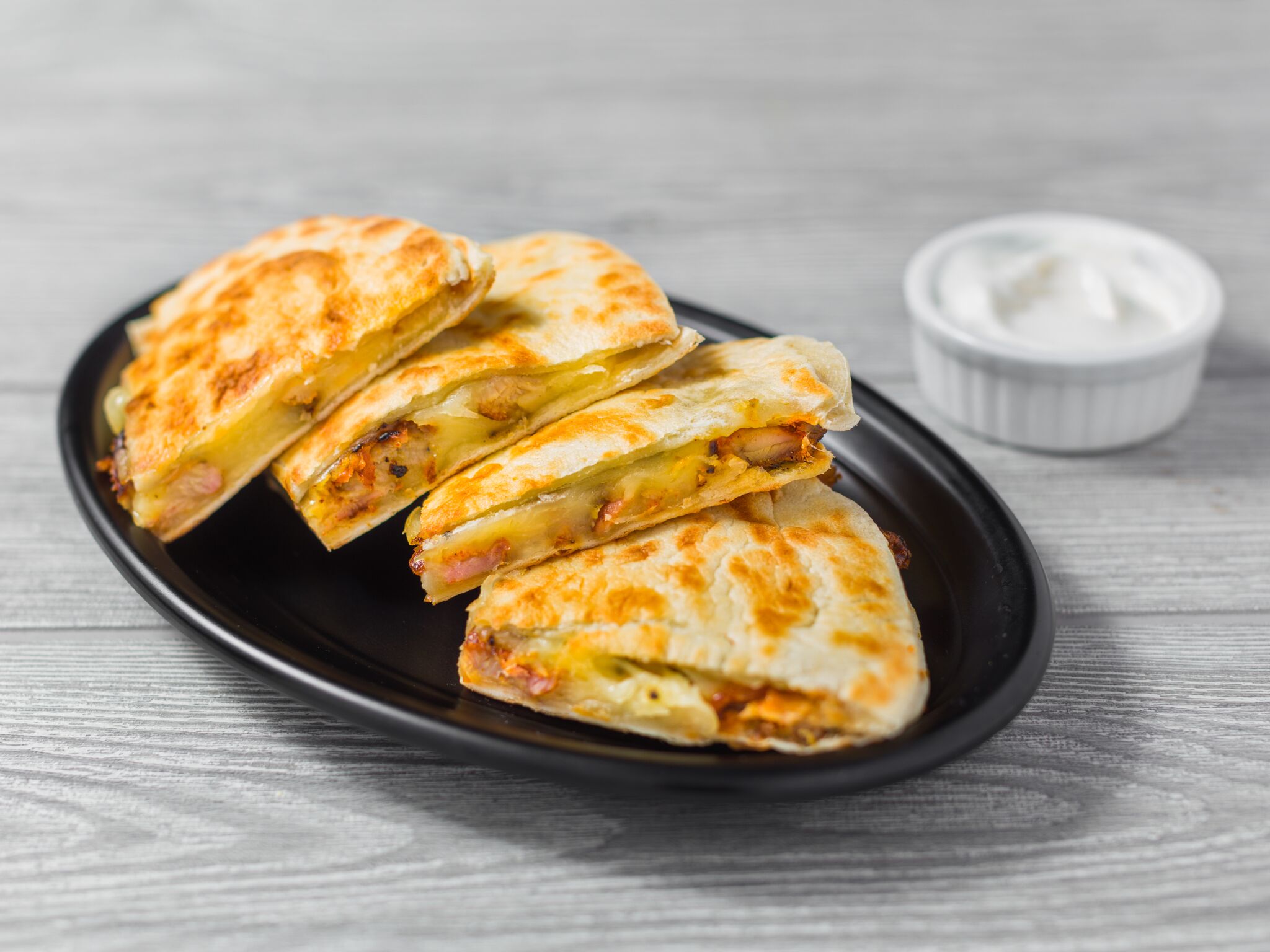 Order 29. Jack Cheese and Chicken Quesadilla food online from Tortillas king store, Brooklyn on bringmethat.com