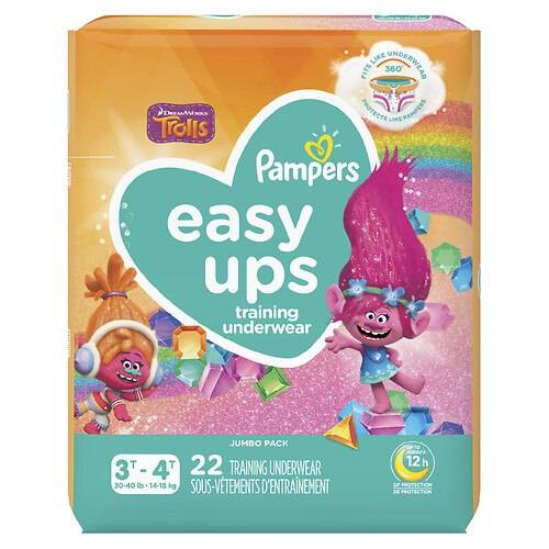 Order Pampers Easy Ups Training Underwear Girls Jumbo Size 3T-4T - 22.0 ea food online from Walgreens store, Phoenixville on bringmethat.com