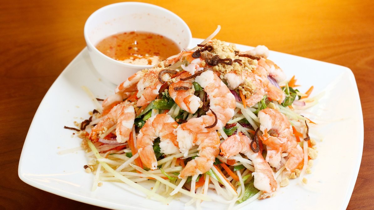 Order Shrimp Papaya Salad food online from Sunflower Garden store, San Francisco on bringmethat.com