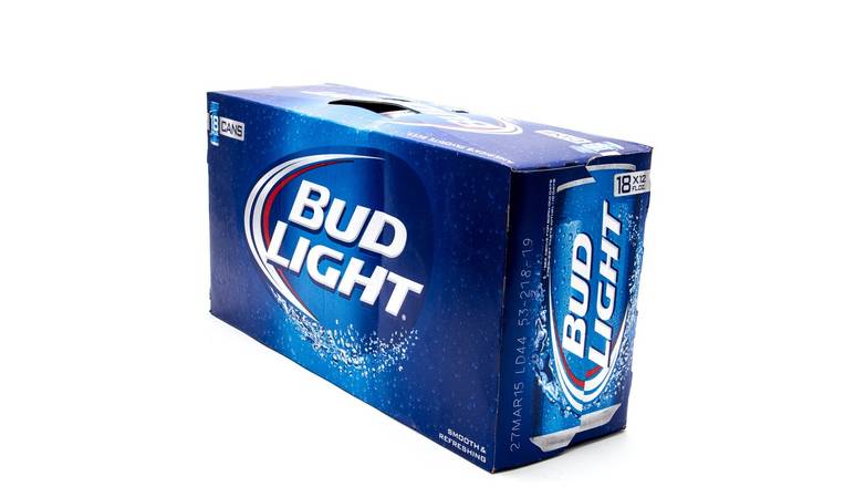 Order Bud Light Can - Pack Of 18 food online from Waldi Discount Liquor store, Ansonia on bringmethat.com