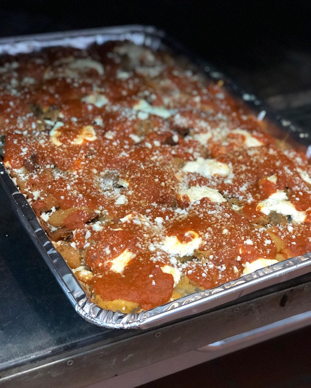 Order Eggplant Rollatini Catering - Half Pan (Serves 5-8 People) food online from Planet Pizza store, Ridgefield on bringmethat.com
