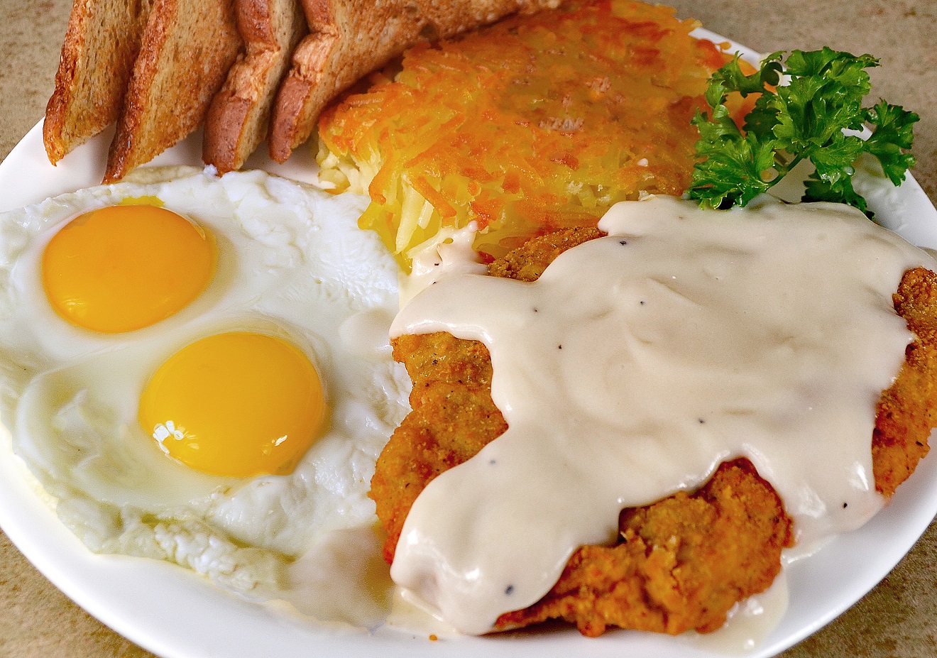 Order Chicken Fried Steak and Eggs food online from Fryn’ Pan store, Sioux Falls on bringmethat.com