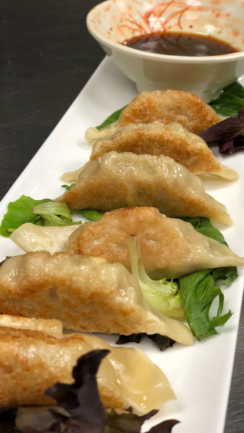 Order 24. Pan Fried Gyoza food online from Yaba Sushi And Steak store, Roscoe on bringmethat.com