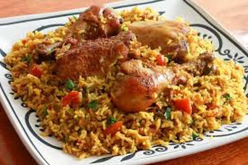 Order Kabsah with 1/2 a chicken (NEW ITEM) food online from Salam restaurant store, Chicago on bringmethat.com