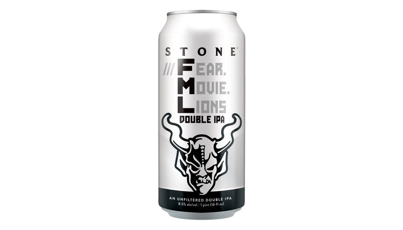 Order Stone ///Fear.Movie.Lions Hazy Double IPA 19.2oz Can food online from Golden Rule Liquor store, West Hollywood on bringmethat.com