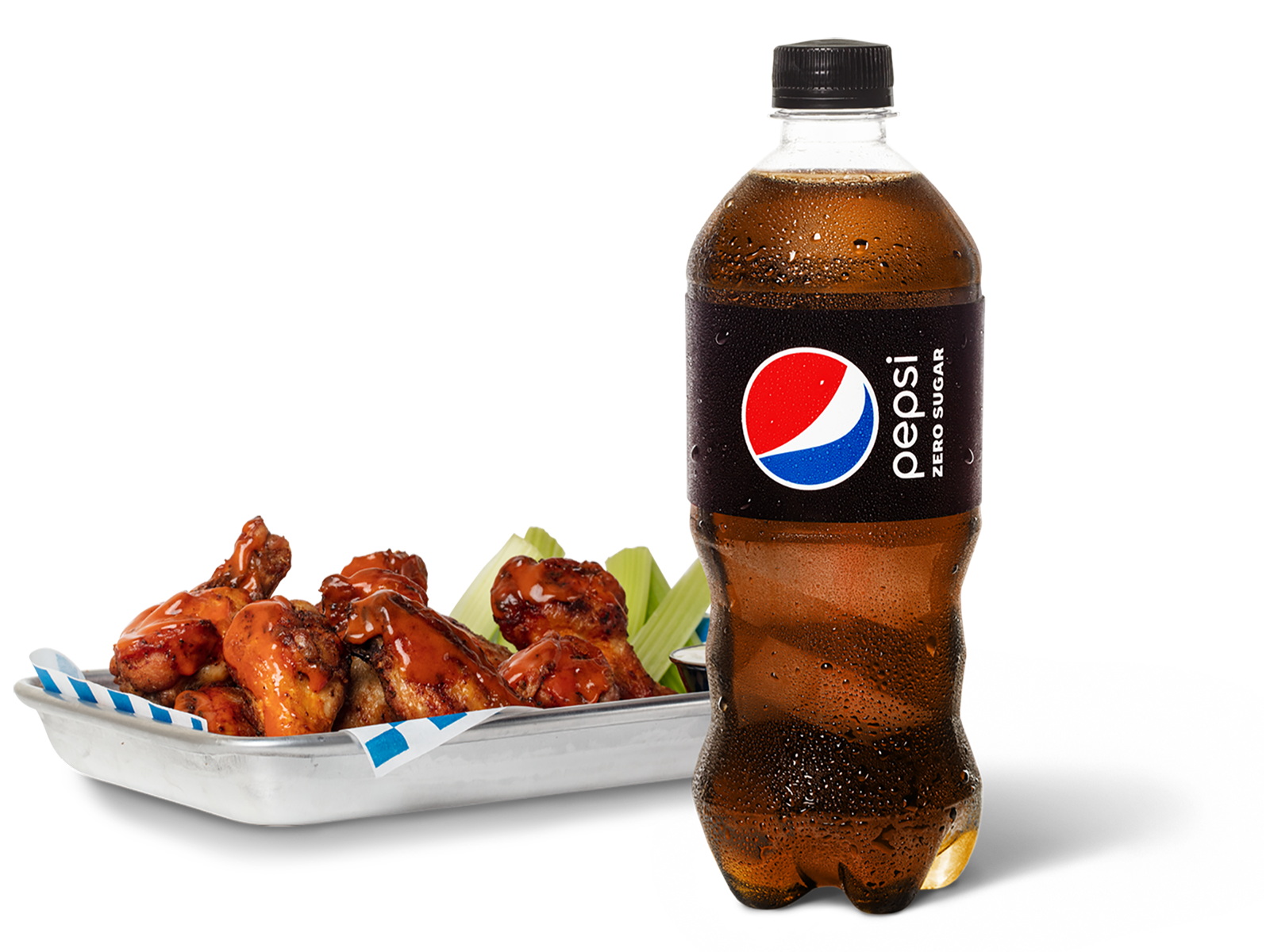 Order Traditional Wings Basket & Pepsi Zero food online from Pep Place store, Yuma on bringmethat.com