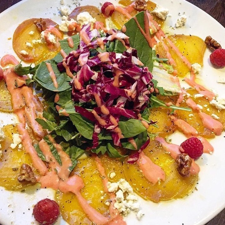 Order Golden Beets & Goat Cheese food online from Alessa By Chef Pirozzi store, Laguna Beach on bringmethat.com