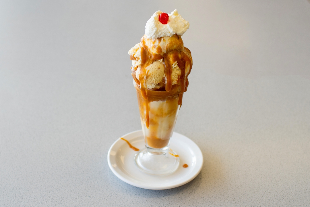 Order Caramel Craze - food online from Leatherby Family Creamery store, Citrus Heights on bringmethat.com