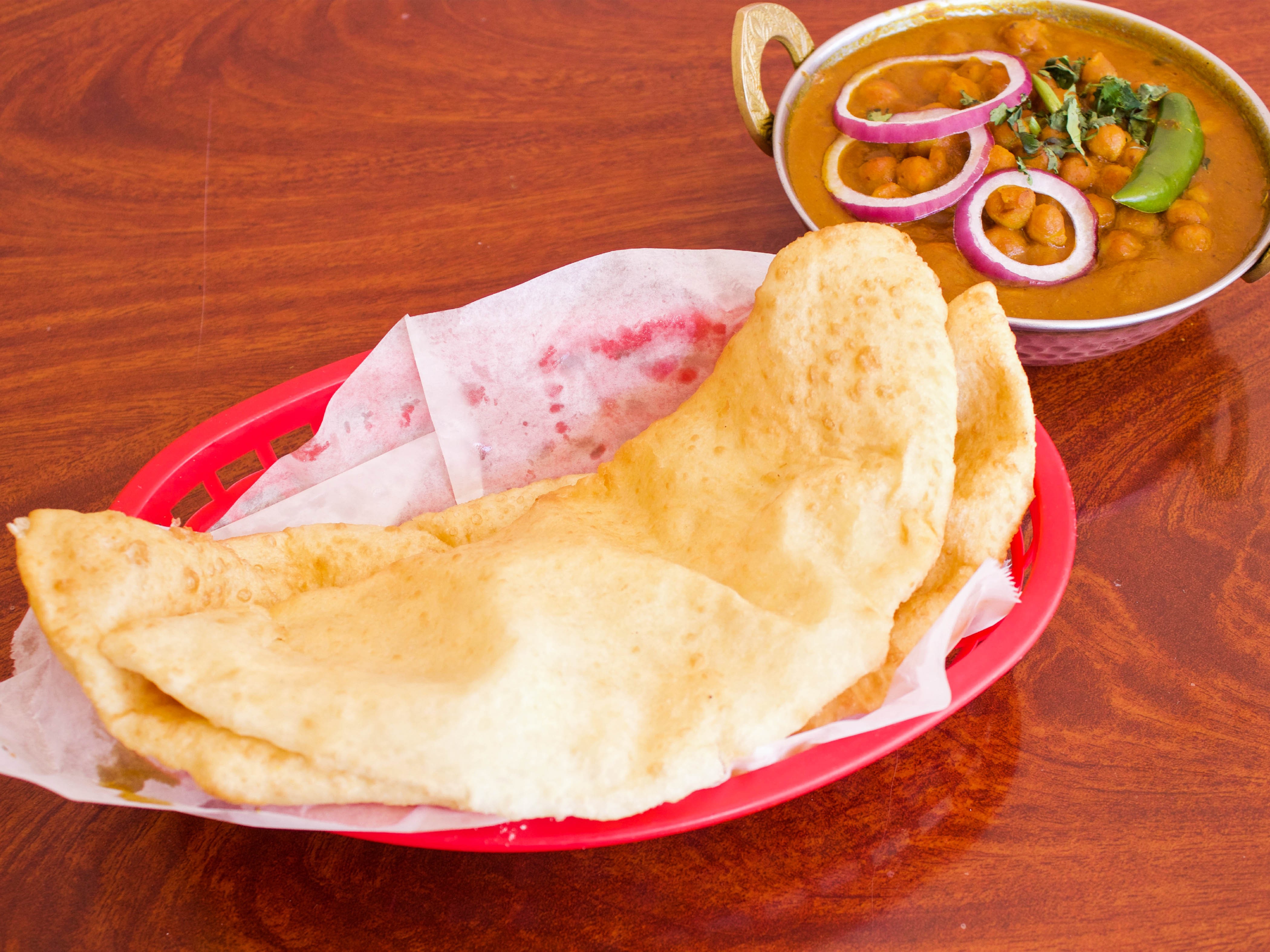 Order Bhature with Pindi Chana food online from Mehak Of India store, San Jose on bringmethat.com