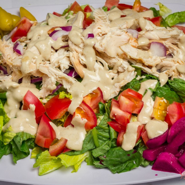 Order 29. Tahini Chicken Salad food online from Seasoning Alley store, Monrovia on bringmethat.com