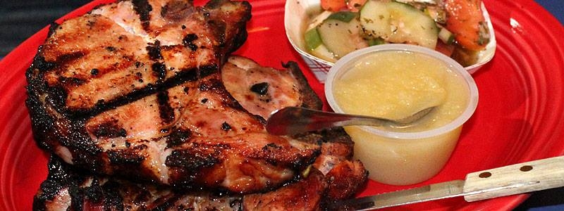 Order Double Smoked Pork Chop food online from Grumpy Bbq store, Allentown on bringmethat.com