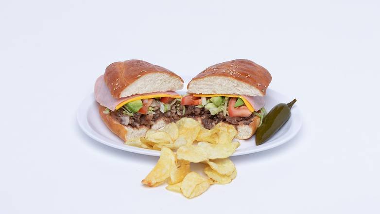 Order TORTA NORMAL CAB food online from La Salsa Verde store, Dallas on bringmethat.com