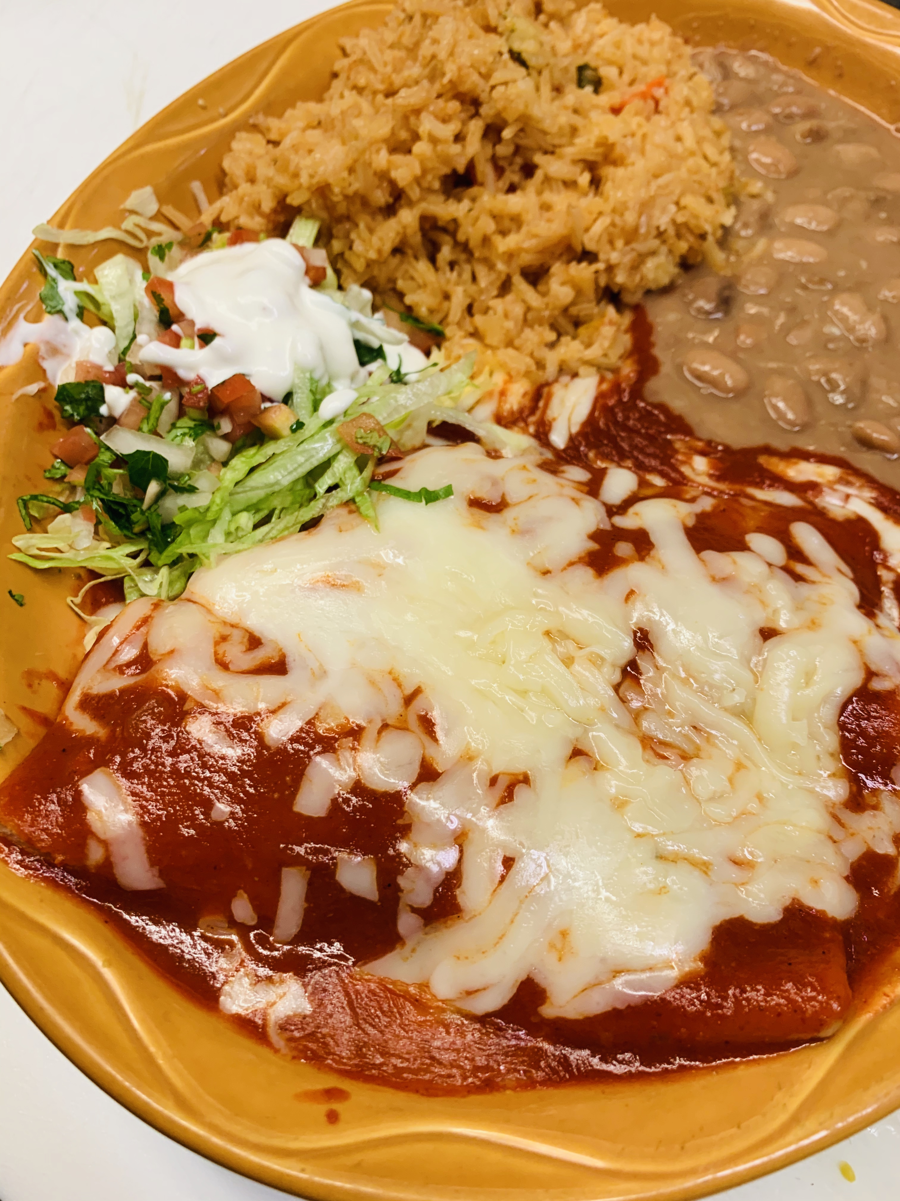Order 2 enchiladas plate food online from El Michoacano store, Gilroy on bringmethat.com