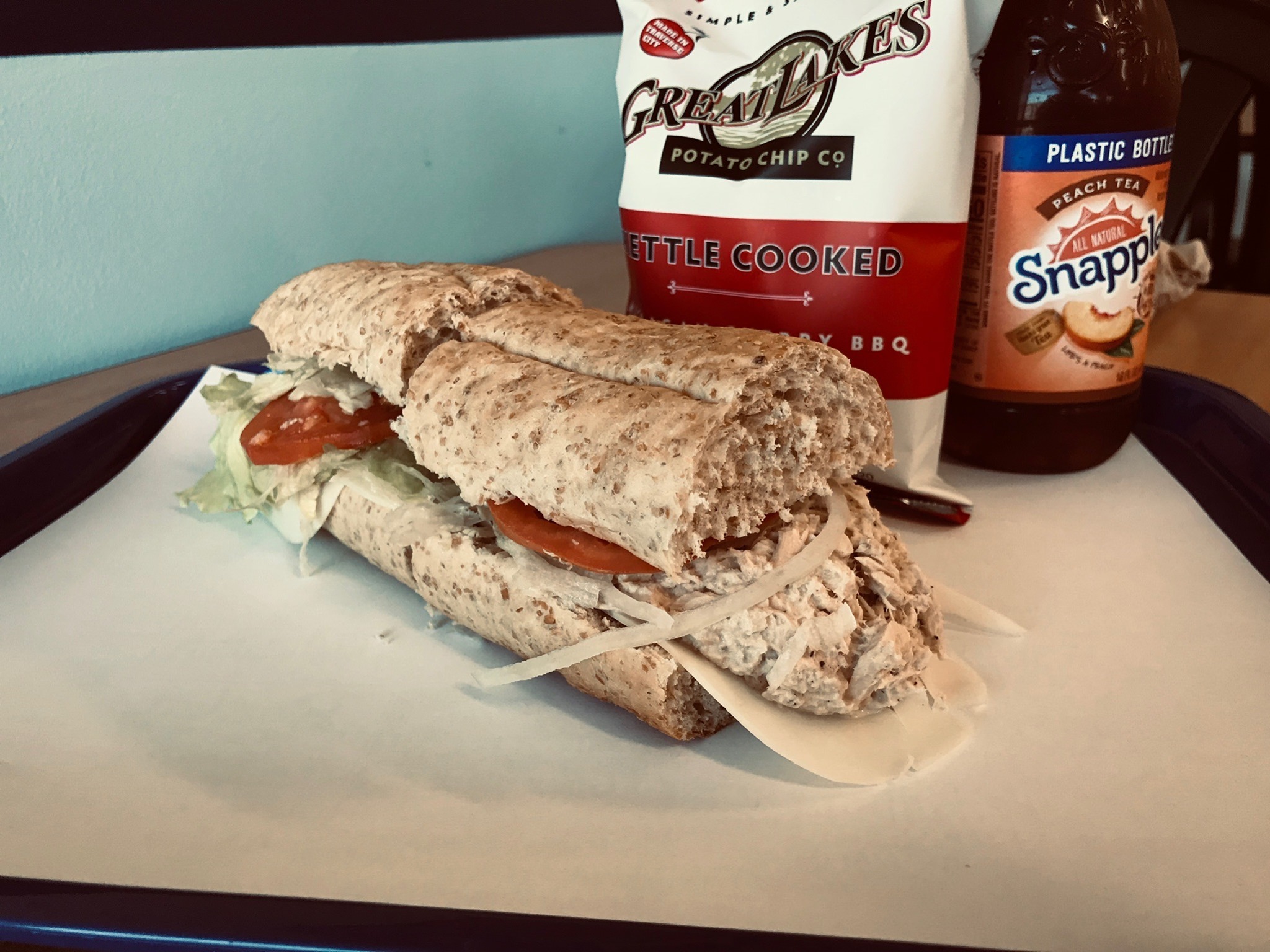 Order The Best Tuna in Town Sub 8 inch Half food online from Jersey Giant Subs store, Woodhaven on bringmethat.com