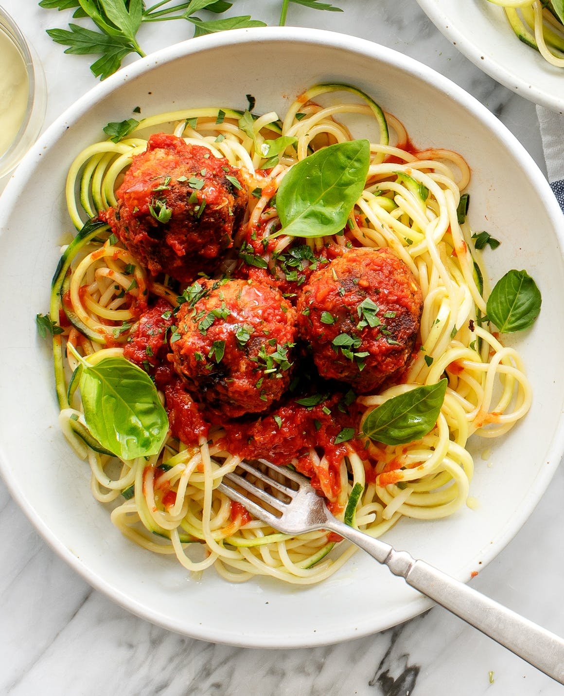 Order Spaghetti & Meatballs - Entree food online from Casa Di Francesca store, Buffalo on bringmethat.com