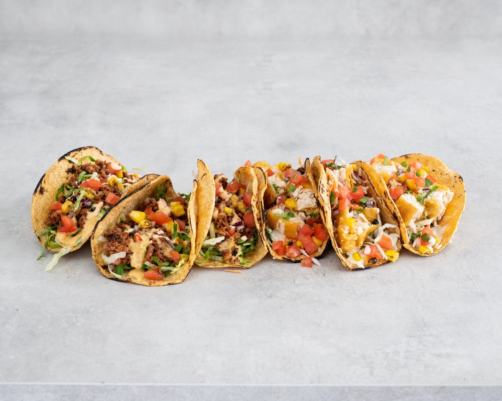 Order Taco 6 Pack food online from Veggie Grill store, Santa Monica on bringmethat.com