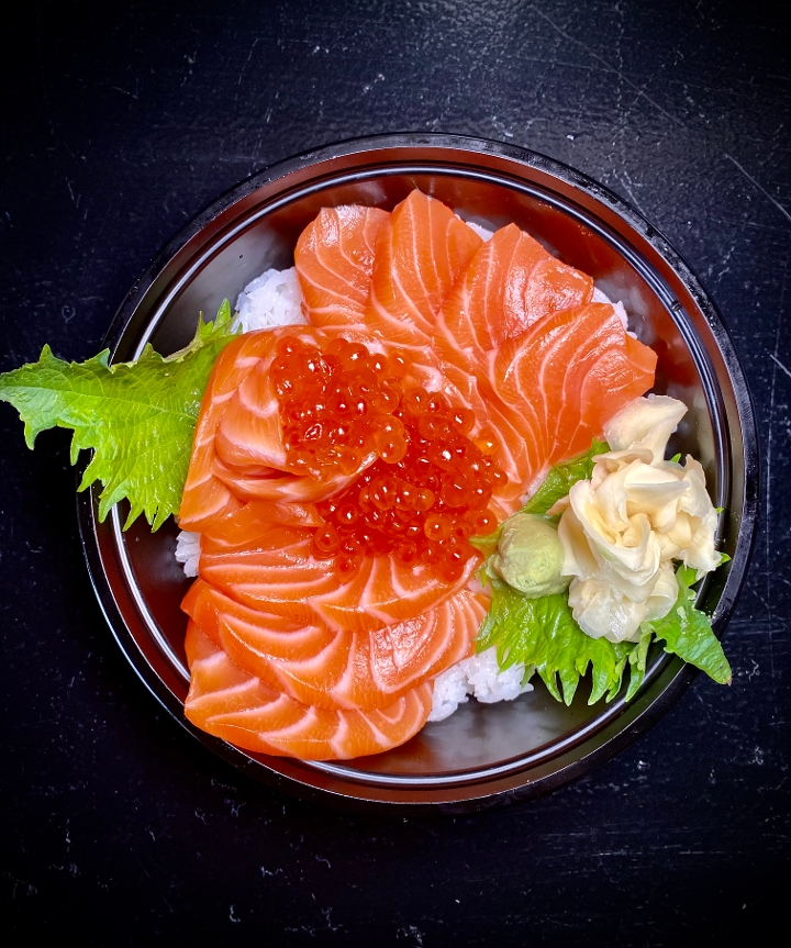Order Salmon Ikura Don food online from Naked Grill Sushi store, Baltimore on bringmethat.com