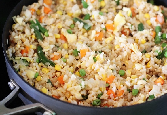 Order E02. Mixed Vegetable Fried Rice food online from Wok Station store, San Francisco on bringmethat.com