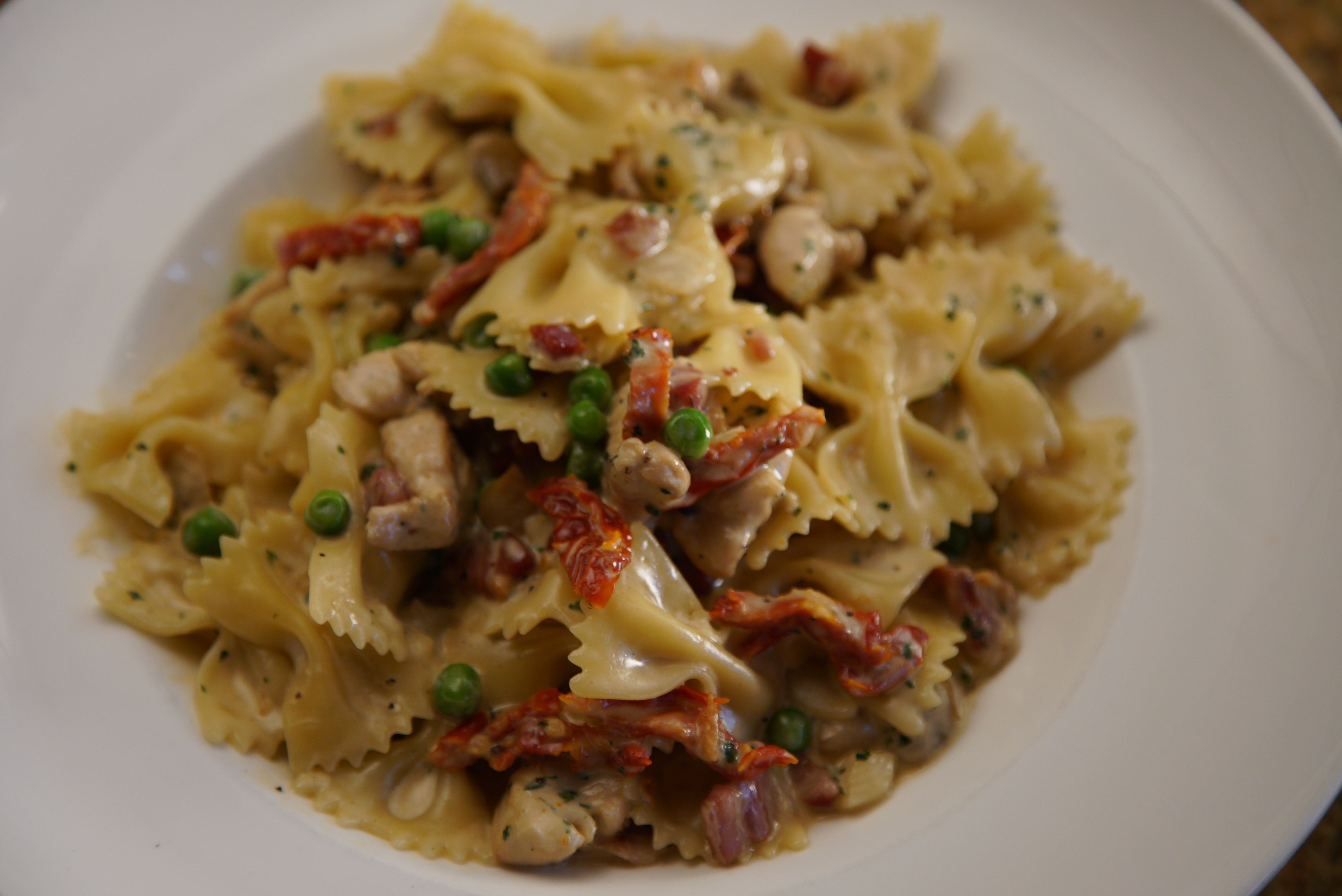 Order Farfalle with Chicken and Mushrooms Pasta food online from The Standard Restaurant & Lounge store, Albany on bringmethat.com