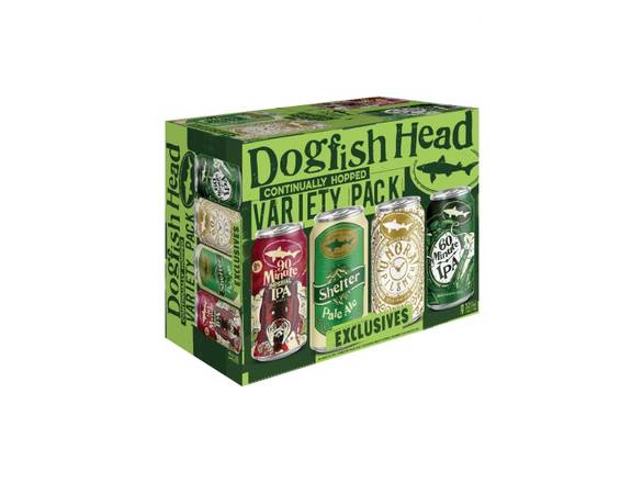 Order Dogfish Head Beer Continually Hopped Variety Pack - 12x 12oz Cans food online from Rayan Discount Liquors store, CHICAGO on bringmethat.com