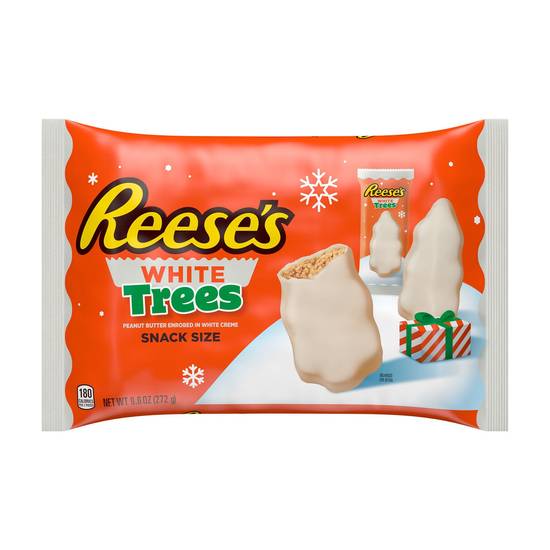 Order REESE'S White Creme Peanut Butter Trees Snack Size Candy, Christmas, 9.6 oz, Bag food online from CVS store, SCOTCH PLAINS on bringmethat.com
