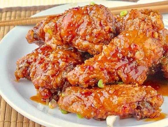 Order Hot Braised Chicken Wings food online from Lucky Buddha store, Atlanta on bringmethat.com