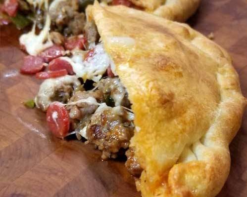 Order Meat Calzone food online from Casa Calzone store, Nashville-Davidson on bringmethat.com