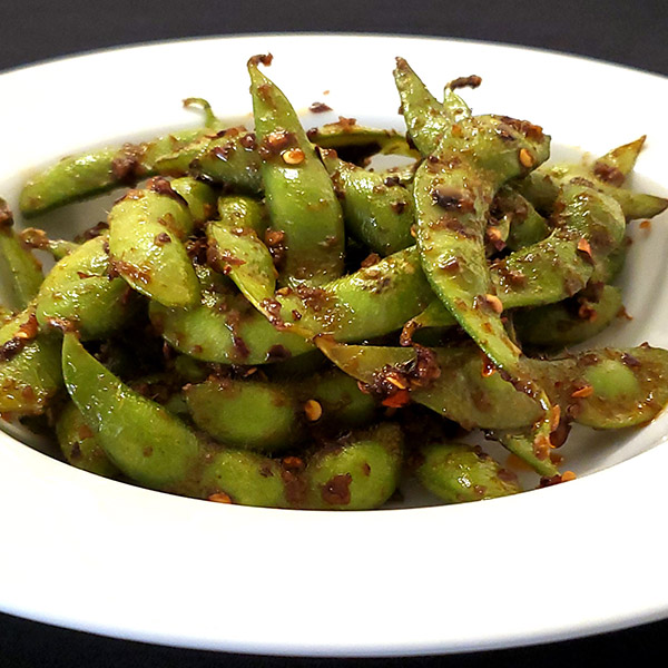 Order Spicy Garlic Edamame (appetizer) food online from Ichiban Sushi & Bar store, Canyon Country on bringmethat.com