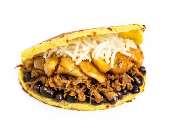 Order ~ 1 Shredded Beef Signature Arepa food online from Guasaca store, Cary on bringmethat.com
