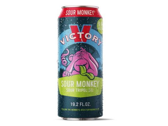 Order Victory Brewing Sour Monkey - 19.2oz Can food online from Prince Liquor store, Torrance on bringmethat.com