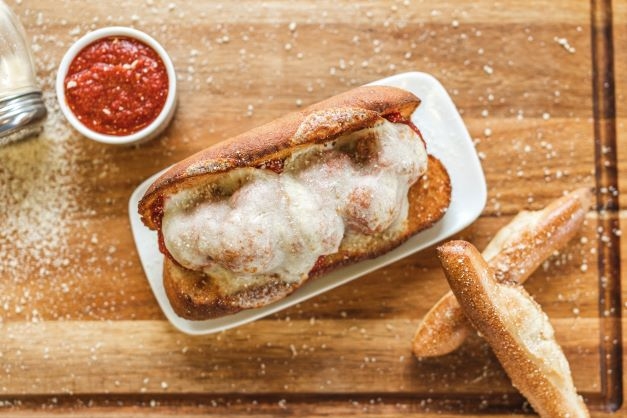 Order Meatball Blast 3PO food online from Holy Pie Pizzeria store, Garden City on bringmethat.com