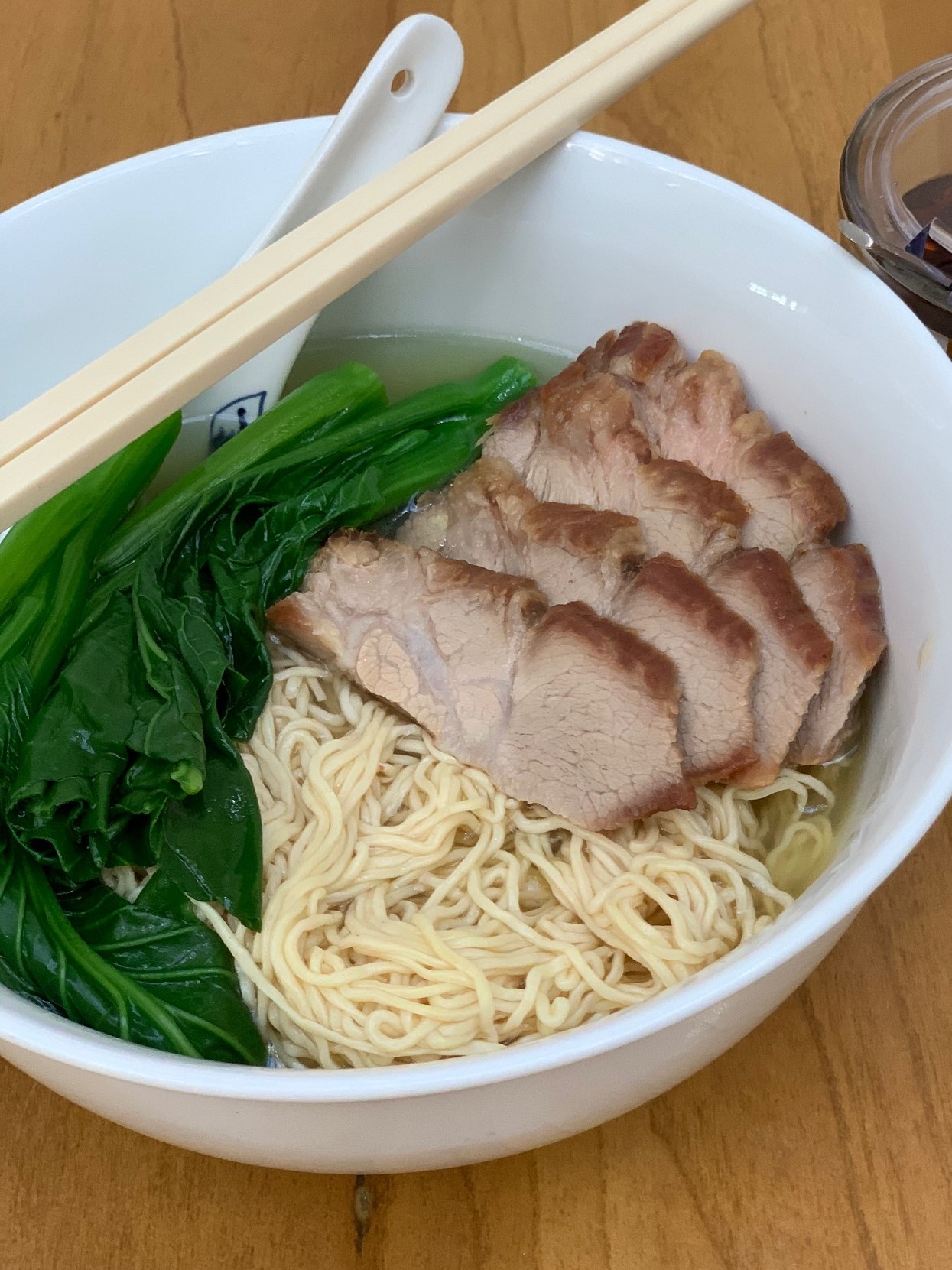 Order Egg Noodle Soup with BBQ Pork food online from Yank Sing store, San Francisco on bringmethat.com